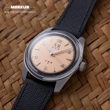 Merkur 3rd Anniversary Wuxing Homage Handwinding Mechanical Retro Dress Watch Seagull 1963 Style  Mineral Glass Stainless Steel Band