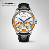 New Pierre Paulin genuine Double Tourbillon Manual Mechanical Watch Men's Luxury Formal Business Men's A Certified Millionaire Watch\