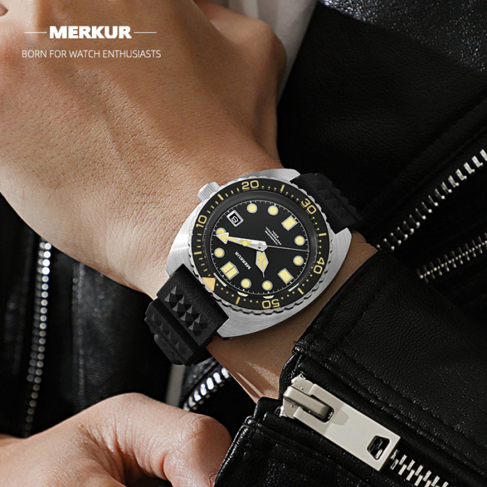 Merkur Diver Watch 200M Homage Of Vintage Men’s Automatic Japan Nh35 Sapphire