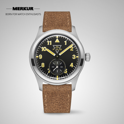 New Original watch FOD triangle Pilot Enamel retro luminous dial manual mechanical watch Mens Skin diver Watch
