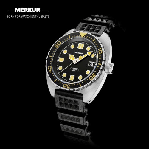 Merkur Diver Watch 200M Homage Of Vintage Men’s Automatic Japan Nh35 Sapphire