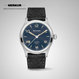 SEIZENN California black and blue vintage luminous  manual mechanical watch Enamel dial
