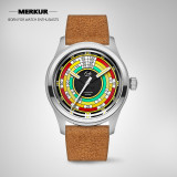 NEW FOD  w10 and dirty dozen Rainbow Skin Diver Watch 50M Handwinding Mens mechanical watch