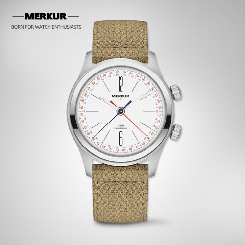 New Merkur Retro 70‘s Vintage Alarm  Mechanical Men's Complicated Sapphire 38MM