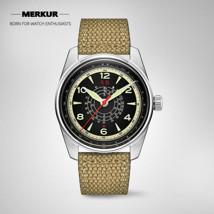 New MERKUR Sanggamryong Military Vintage  Watch Mechanical Mens Hand Watch retro