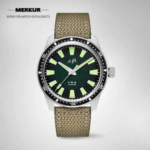 New MERKUR Handwinding Mechanical  Retro Dress Watch 24 Rubis Chinese First Skin Diver military watch
