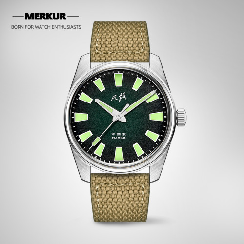 New MERKUR Handwinding Mechanical  Retro Dress Watch 24 Rubis Chinese First Skin Diver military watch