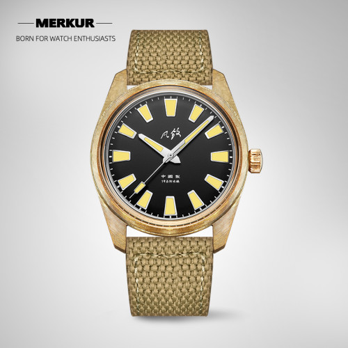New MERKUR Handwinding Mechanical  Retro Dress Watch 24 Rubis Chinese First Skin Diver military watch