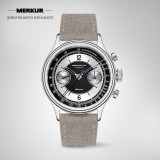 NEW Pierre Paulin business LEVEE series Handwinding Watch Sector Dial Mechanical Chronograph  silver dial  Vintage Casual Watch Mens
