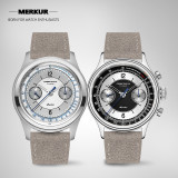 NEW Pierre Paulin business LEVEE series Handwinding Watch Sector Dial Mechanical Chronograph  silver dial  Vintage Casual Watch Mens