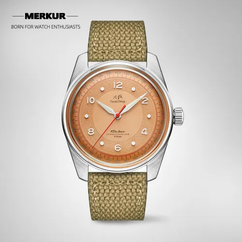 New MERKUR Top Hill Series Vintage  50m Mechanical Mens handwind Watch Mens