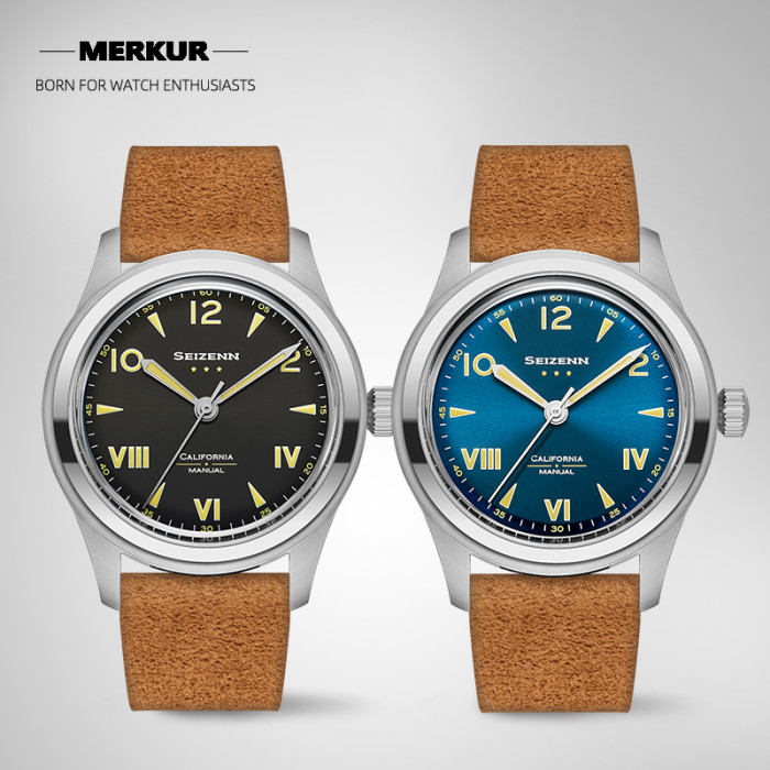 NEW Seizenn W10 California DIal retro Luminous casual manual mechanical watch steel Military watch Vintage