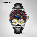 New Pierre Paulin Luxury True Double Tourbillon Manual Mechanical Watch Business Classic Men's Watch Sapphire All Steel