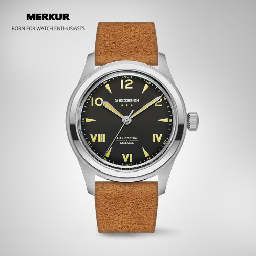NEW Seizenn W10 California DIal retro Luminous casual manual mechanical watch steel Military watch Vintage