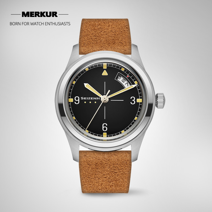 NEW Seizenn  retro Luminous casual manual mechanical watch steel Military watch Vintage Date Window