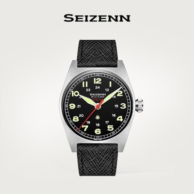 NEW Seizenn36MM vintage 6B case Military Dial retro Dirty Donzen Luminous casual manual mechanical watch steel Military watch Vintage