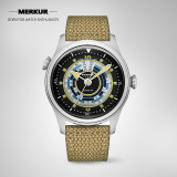 NEW Merkur Skin diver 100m water resist retro Luminous casual manual mechanical watch steel Military watch Vintage