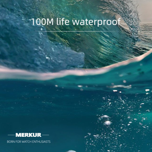 NEW Merkur Skin diver 100m water resist retro Luminous casual manual mechanical watch steel Military watch Vintage