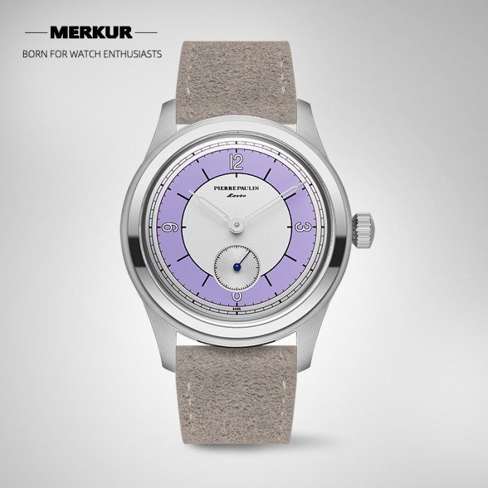 NEW Pierre Paulin business LEVEE series Handwinding Watch Sector Dial Salmon  silver dial  Vintage Casual Watch Mens