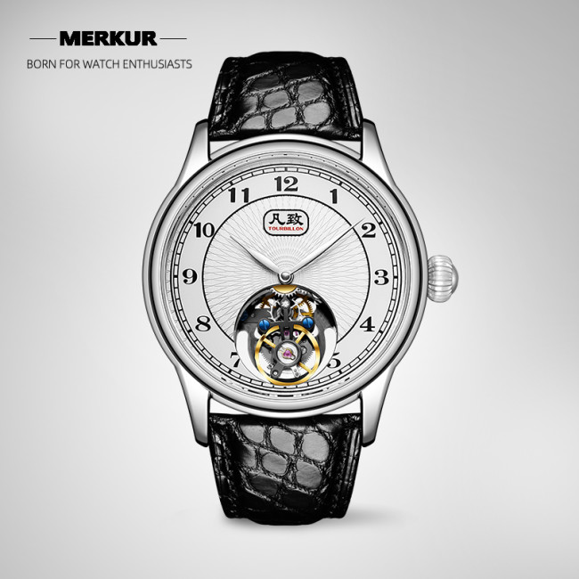New Fanzhi genuine Enemal Flying Tourbillon Manual Mechanical Watch Men's Luxury Formal Business