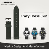 New MERKUR Watch Wild Leather Band Strap 20MM  From Merkur Military  water Resist For Mens Womens Watches Diver Chronograph Tourbillon Vintage Retro Pilot Watch Seagull 1963