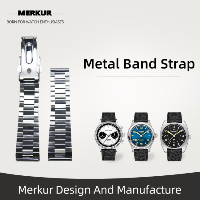 New MERKUR Watch Metal Band Strap Canvas 18-20MM  For Acrylic Glass Watch From Merkur Military Leather water Resist For Mens Womens Watches Diver Chronograph Tourbillon Vintage Retro Pilot Watch Seagull 1963