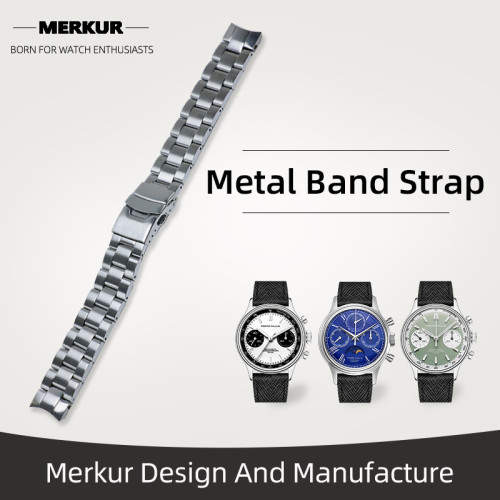 New MERKUR Watch Metal Band Strap Canvas 18MM  For Acrylic Glass Watch From Merkur Military Leather water Resist For Mens Womens Watches Diver Chronograph Tourbillon Vintage Retro Pilot Watch Seagull 1963