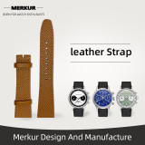New MERKUR Watch Pam Leather Band Strap 20MM  From Merkur Military  water Resist For Mens Womens Watches Diver Chronograph Tourbillon Vintage Retro Pilot Watch Seagull 1963