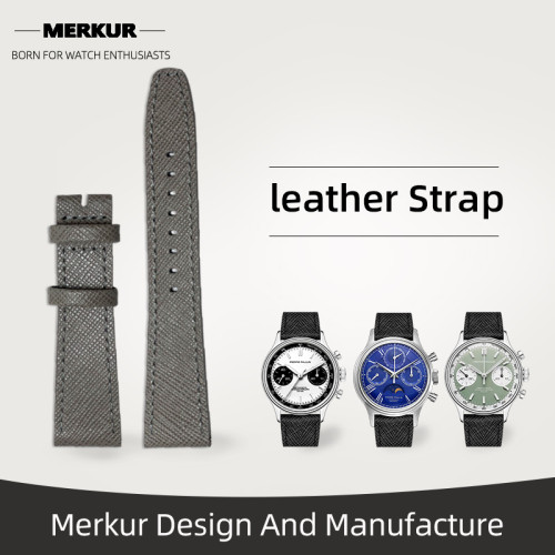 New MERKUR Watch Pam Leather Band Strap 20MM  From Merkur Military  water Resist For Mens Womens Watches Diver Chronograph Tourbillon Vintage Retro Pilot Watch Seagull 1963