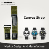 New MERKUR Watch Parachute troops Pilot Camouflage Band Strap Canvas 20MM Military Leather water Resist For Mens Womens Watches Diver Chronograph Tourbillon Vintage Retro Pilot Watch
