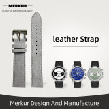 New MERKUR Watch Soft  Leather Band Strap 20MM  From Merkur Military  water Resist For Mens Womens Watches Diver Chronograph Tourbillon Vintage Retro Pilot Watch Seagull 1963