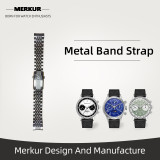 New MERKUR Watch Pilot Military Band Strap Matal band for W10 and Chronogrpah 20MM Military Leather water Resist For Mens Womens Watches Diver Chronograph Tourbillon Vintage Retro Pilot Watch