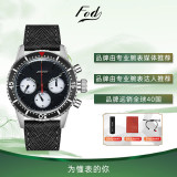New FOD Mechanical Handwind Luminous Waterproof 30M Manual Panda 24Hours Men's Luxury Dress Handwind Watch Compax Vintage