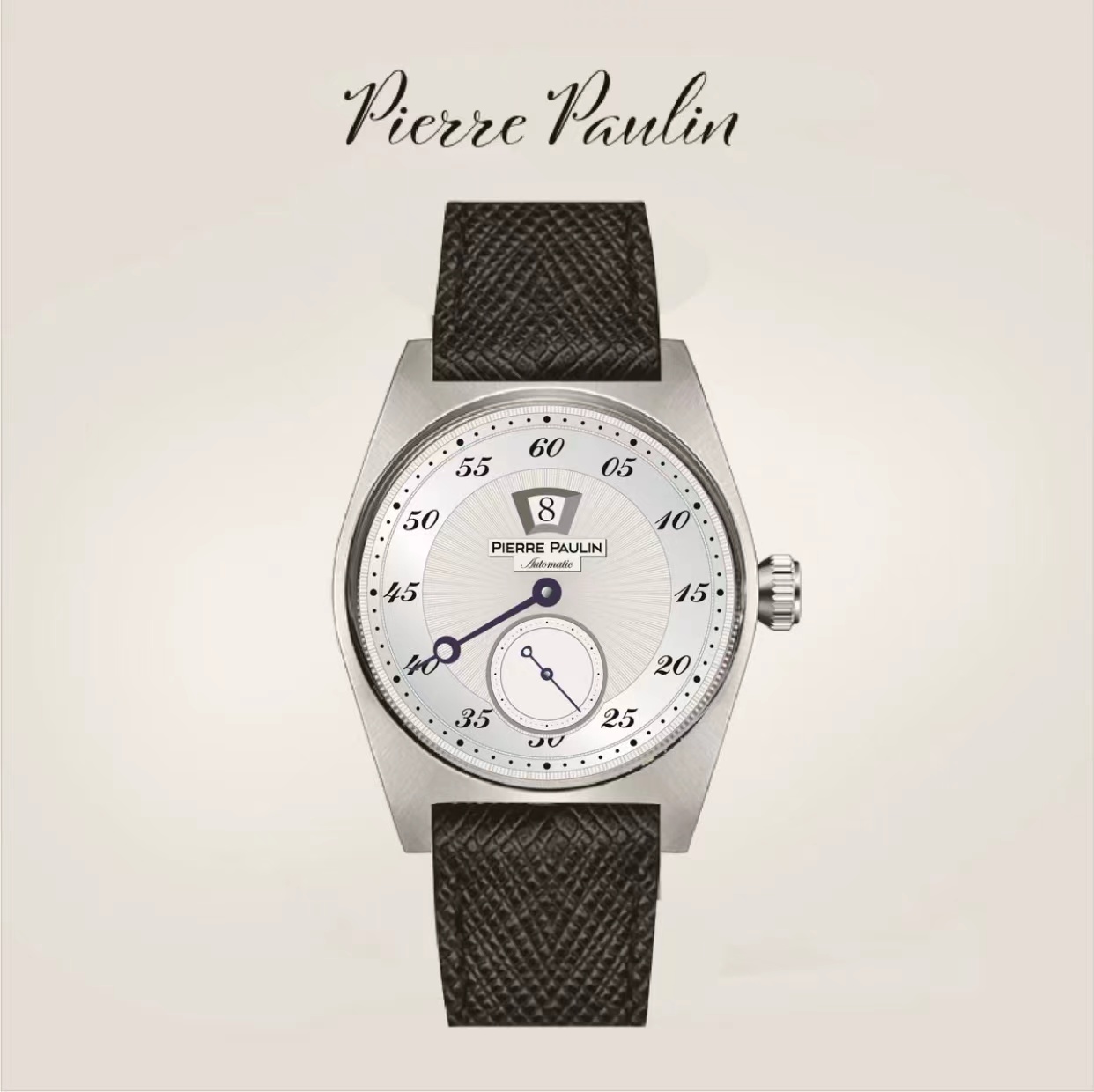 Copy NEW Pierre Paulin Jumping Hour Automatic Seagull St17 mechanical watch steel watch Vintage Date Window