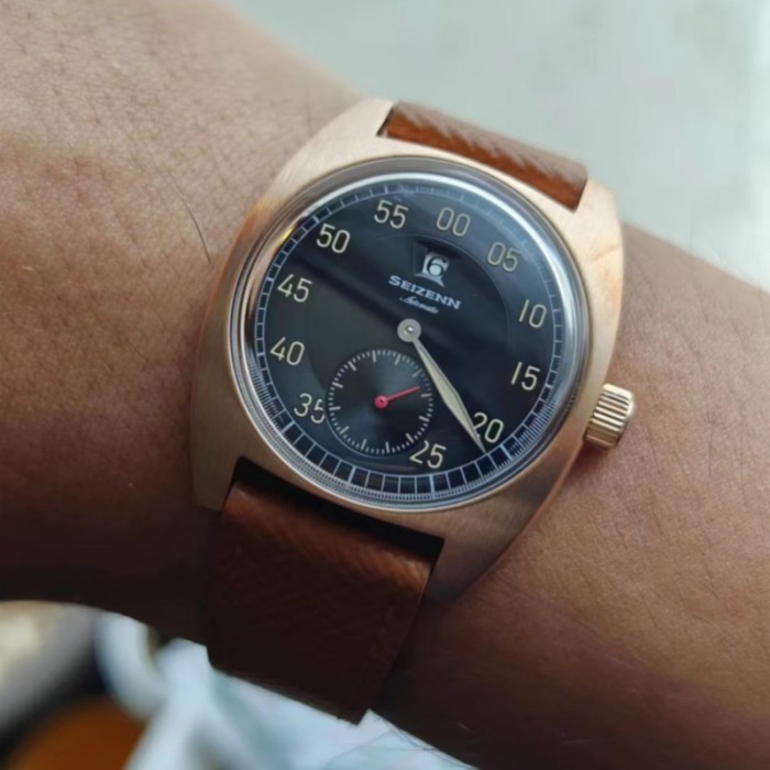 New Seizenn W10 WW2  retro Luminous casual manual mechanical watch steel Military watch Vintage Turtle case