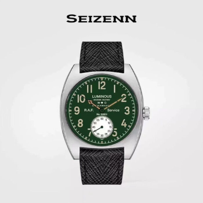 New Seizenn W10 WW2  retro Luminous casual manual mechanical watch steel Military watch Vintage Turtle case