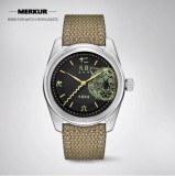 NEW MERKUR Year of Rabbit Limited 100  casual manual mechanical watch steel Military watch Vintage Date Window