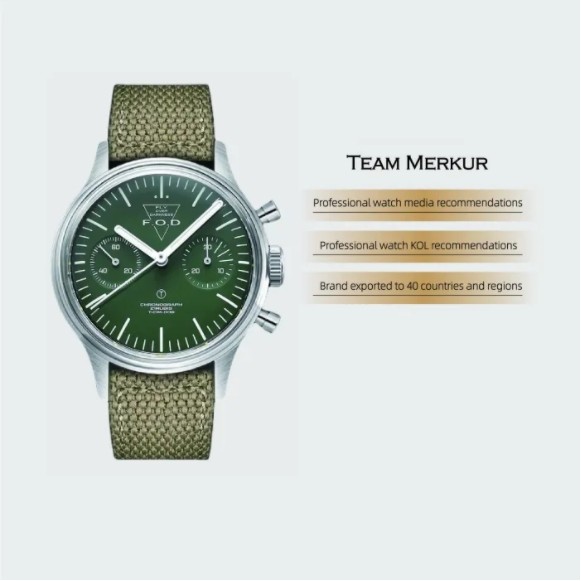 NEW FOD Skin diver Yatch  Handwinding Watch Vintage Inspired Mens chronograph Yatch watch