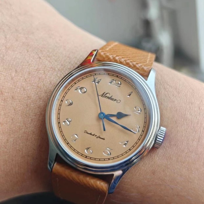 NEW MERKUR Manual automatic mechanical watch for men's sapphire waterproof limited edition when the TV jumps