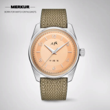 New MERKUR Cross Line Gold and Rose DIal 50m Mechanical Mens handwind Watch