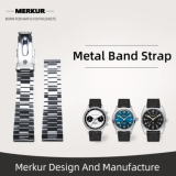 New MERKUR Watch Pilot Military Band Strap Matal band for W10 and Chronogrpah 20MM Military Leather water Resist For Mens Womens Watches Diver Chronograph Tourbillon Vintage Retro Pilot Watch