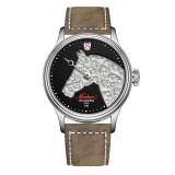 New Merkur  Limited edition handmade carved horse head jumping automatic mechanical men's sapphire waterproof