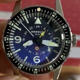MERKUR GMT PILOT Series 100M Water Proof  High Beat Automatic Sapphire Ceramic Bezel Men's Diver Sport Luxury Dress Watch