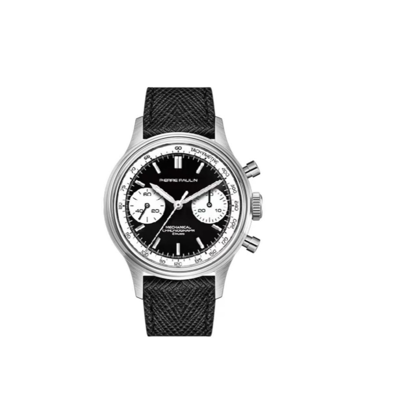 6075 美品売切り☆ PIERRE PAULIN Panda Chronograph Pilot