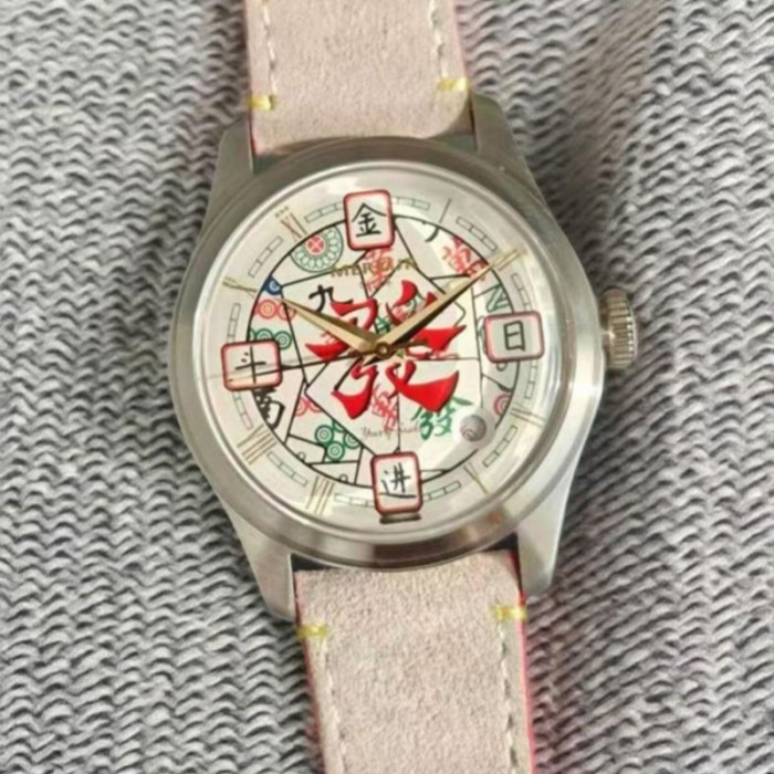 NEW MERKUR Year of Rabbit Limited 100  casual manual mechanical watch steel Military watch Vintage Date Window