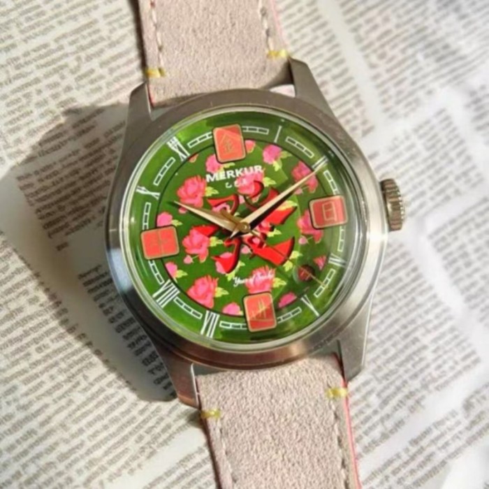 NEW MERKUR Year of Rabbit Limited 100  casual manual mechanical watch steel Military watch Vintage Date Window