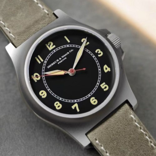 New Merkur Hardman Waterproof Night Light 24-hour Watch Mechanical Watch