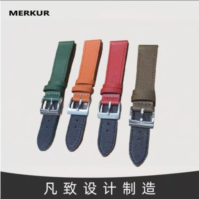New MERKUR Watch Pam Leather Band Strap 20MM  From Merkur Military  water Resist For Mens Womens Watches Diver Chronograph Tourbillon Vintage Retro Pilot Watch Seagull 1963