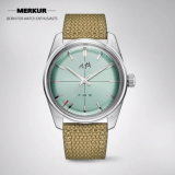 New MERKUR Cross Line Gold and Rose DIal 50m Mechanical Mens handwind Watch