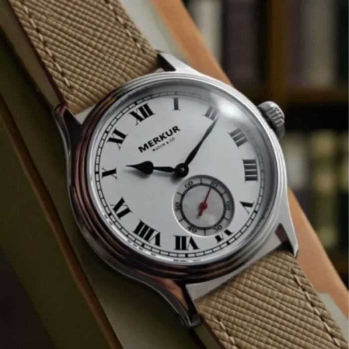 The NEW MERKUR Yin engraved natural deep mother of pearl manual mechanical watch men's sapphire waterproof